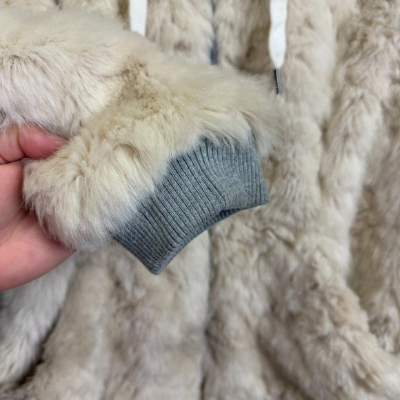 ZARA Faux Fur Cream Jacket, Cozy Teddy Zip-Up, Sz S - Picture 9 of 16